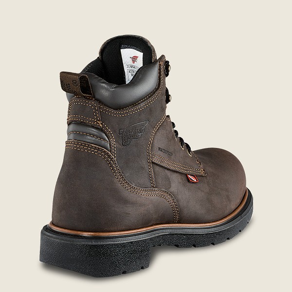 Red Wing Mens Safety Boots - Dynaforce® - 6-inch Insulated Waterproof Toe - Dark Brown - ULX610872